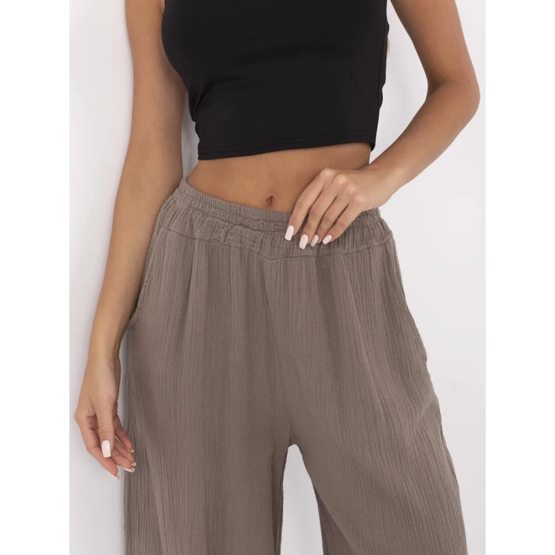 Barna muszlin pamut nadrág