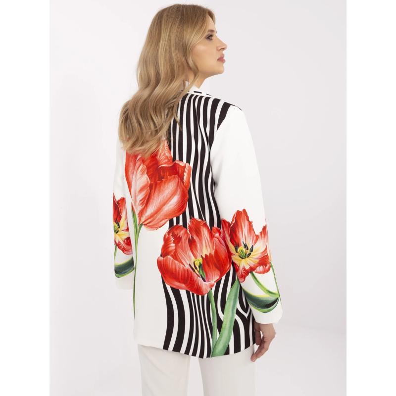 Krémové sako s vycpávkami na ramenou