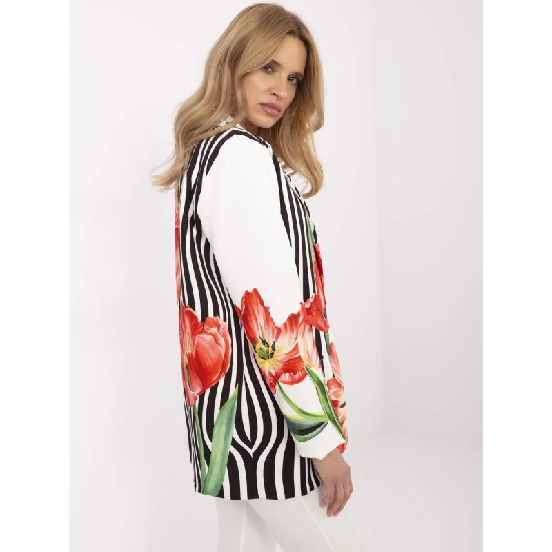 Krémové sako s vycpávkami na ramenou