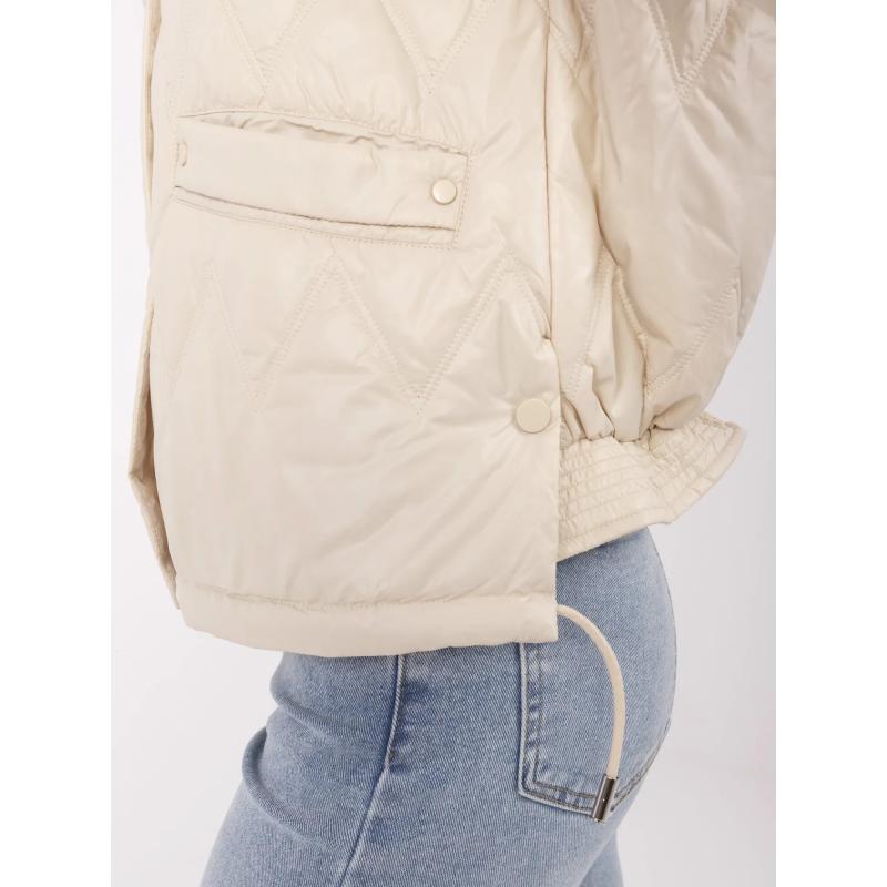 Béžová prechodná bunda s odnímateľnou kapucňou