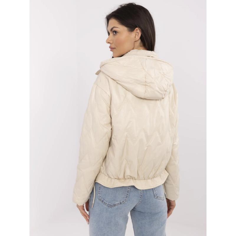 Béžová prechodná bunda s odnímateľnou kapucňou