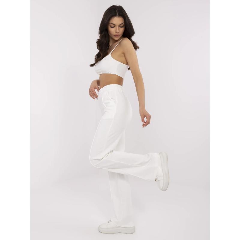 Ecru alapvető pamut melegítő nadrág