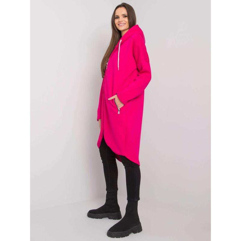 Fukszia színű hosszú női pulóver Tabby