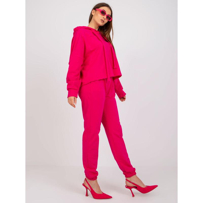 Fuchsiová základná tepláková súprava s mikinou