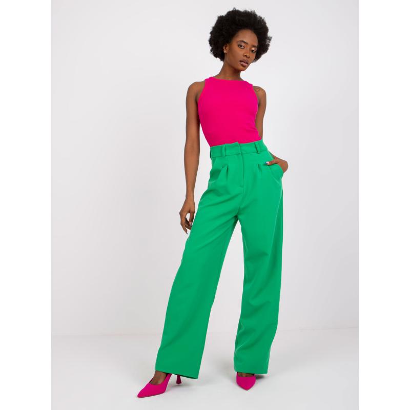 Fuchsiové basic pruhované tričko Eston RUE PARIS