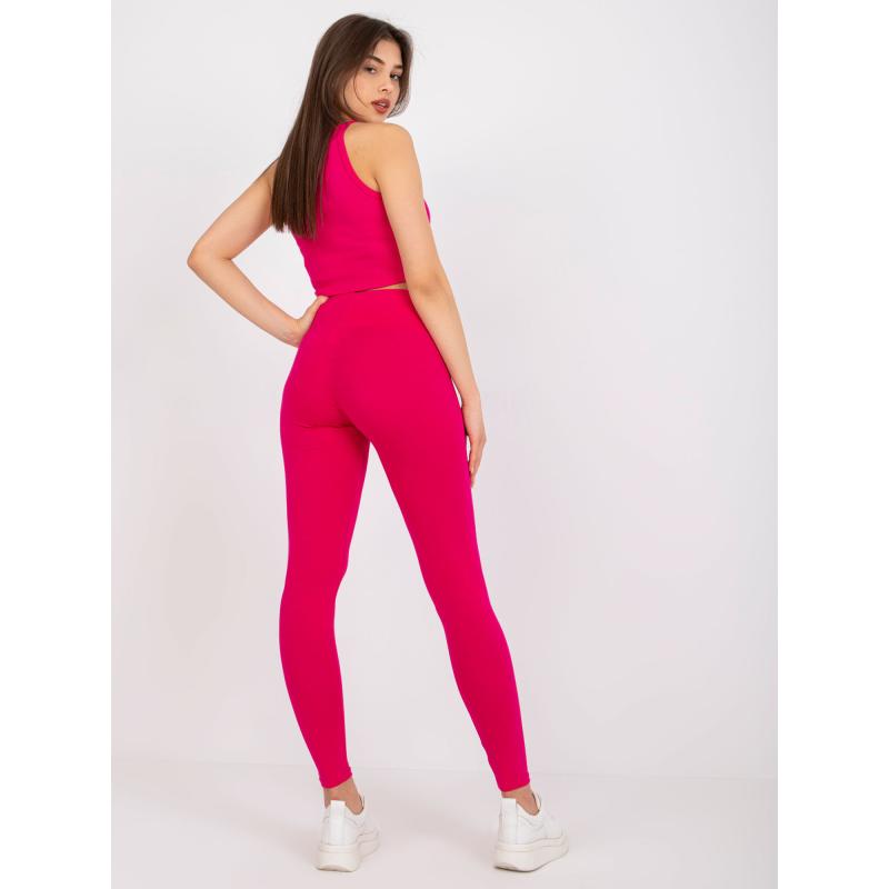 Fuchsiové legíny s vysokým pásom Albina RUE PARIS