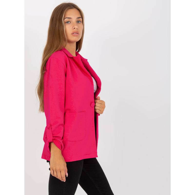 Fuchsiová mikina s vreckami RUE PARIS