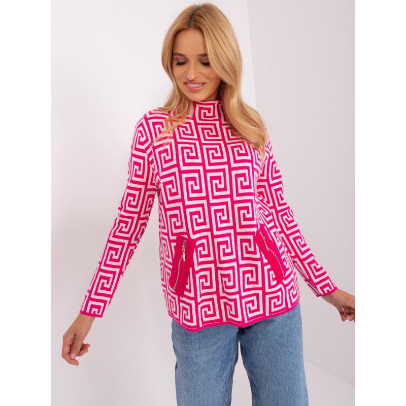 Svetloružový dámsky sveter s viskózou