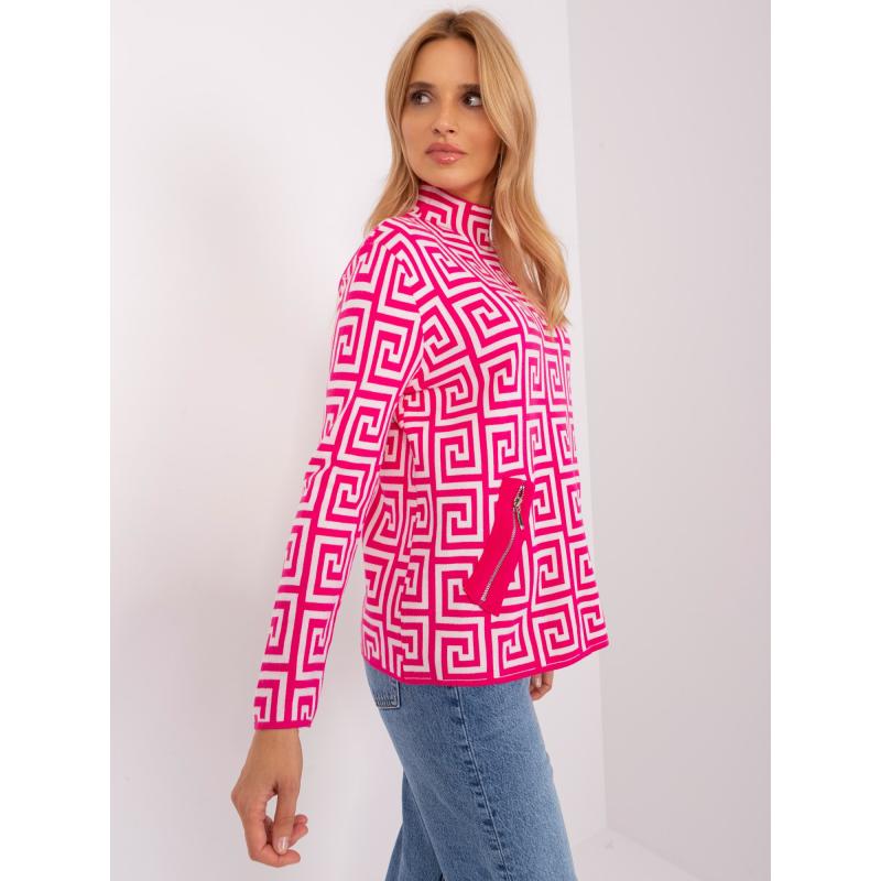 Svetloružový dámsky sveter s viskózou