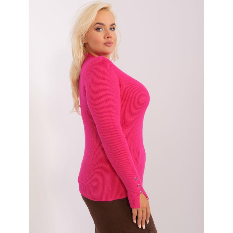 Fuchsiový oversized sveter s prímesou vlny OCH BELLA