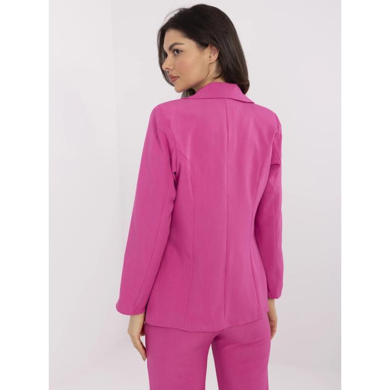 Fukszia színű klasszikus kabát szettből