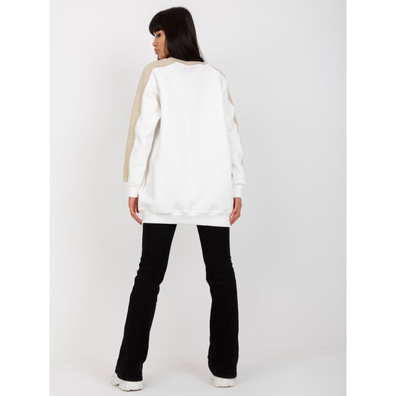 Fehér és bézs alap oversized pulóver RUE PARIS
