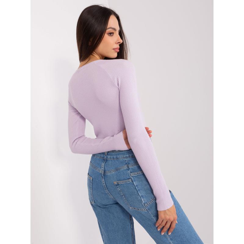 Fuchsiový základný sveter s rolákom a elastickými manžetami