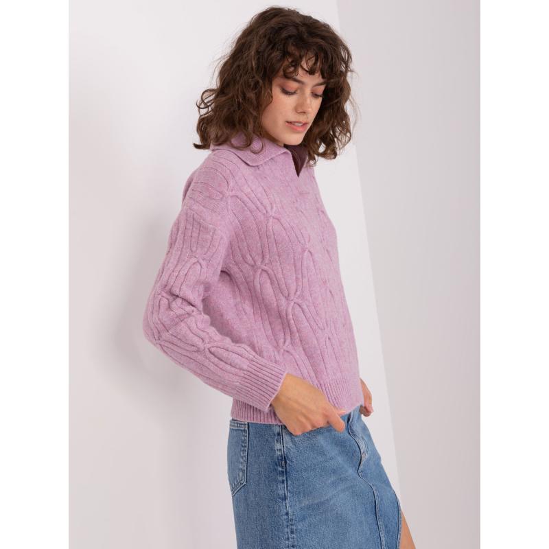 Világos bézs pulóver hosszú ujjú