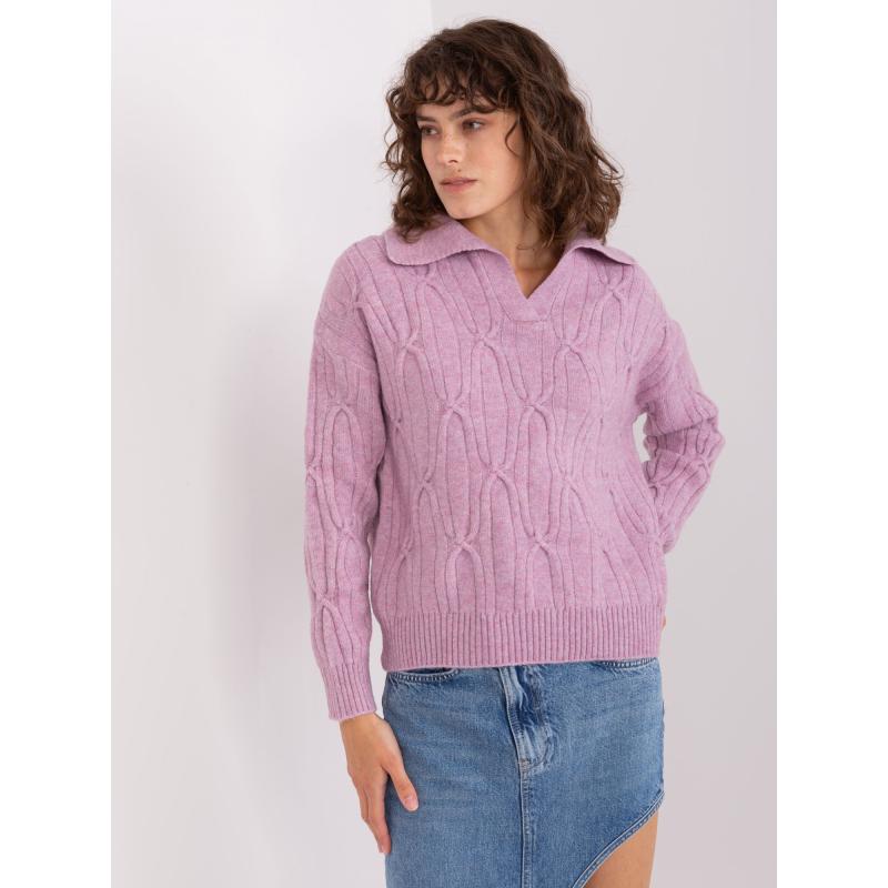 Világos bézs pulóver hosszú ujjú