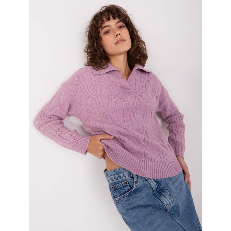 Világos bézs pulóver hosszú ujjú