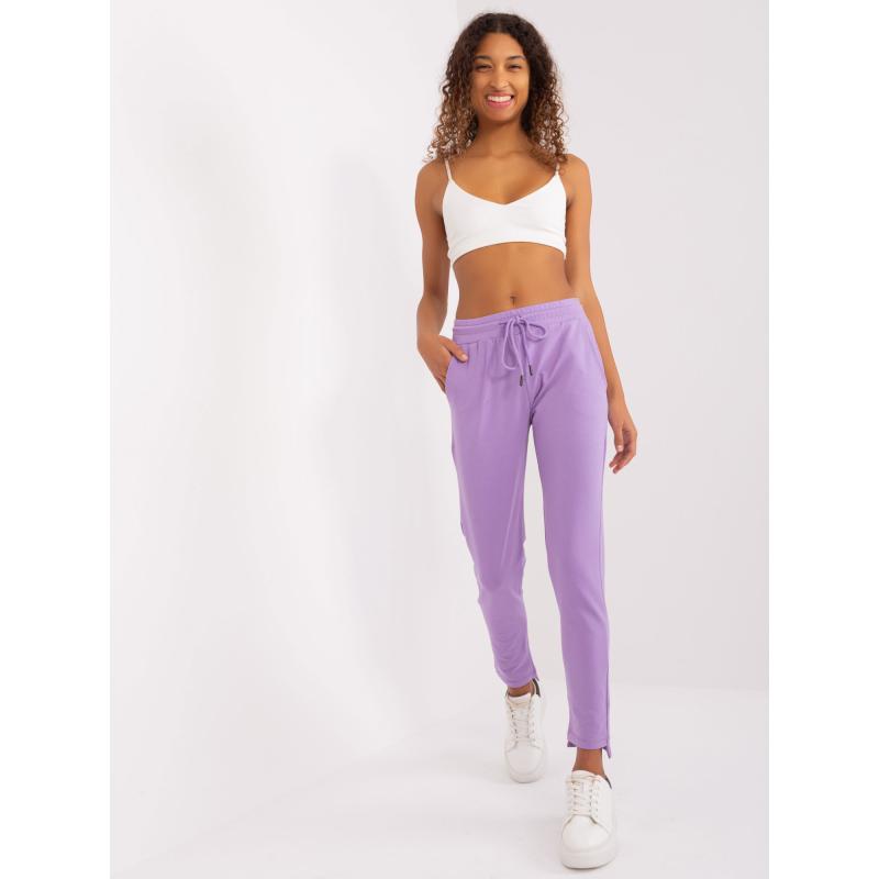 Világos lila alapdarab nadrág rugalmas derékpánttal