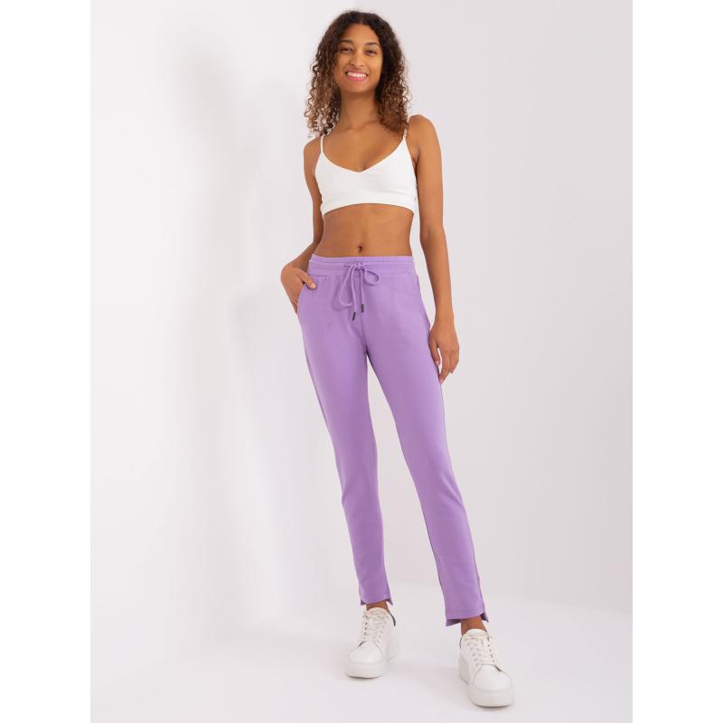 Világos lila alapdarab nadrág rugalmas derékpánttal