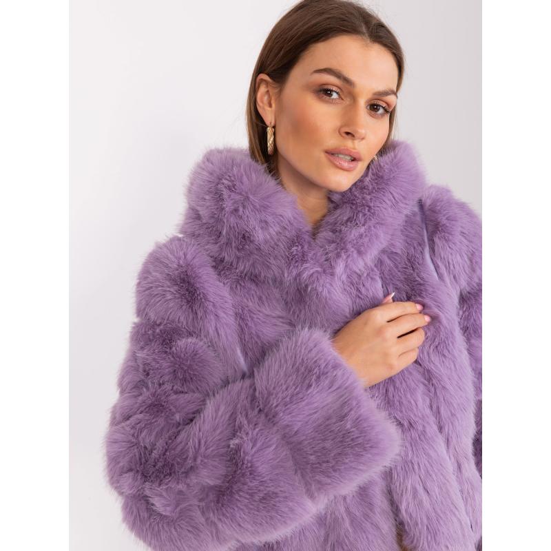 Svetlo fialová prechodná bunda s háčikovým zapínaním