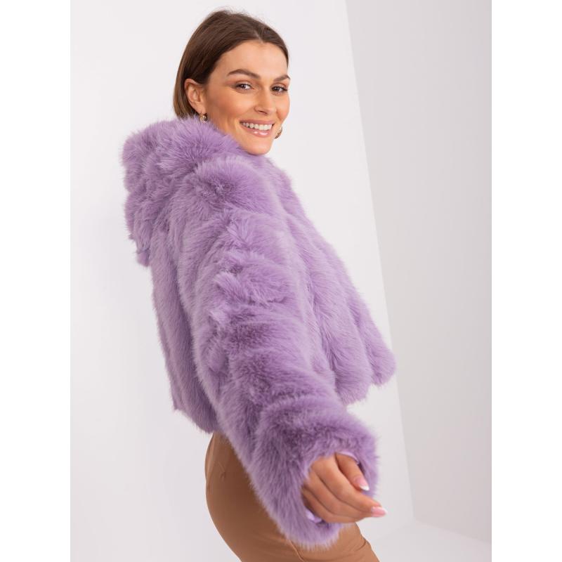 Svetlo fialová prechodná bunda s háčikovým zapínaním