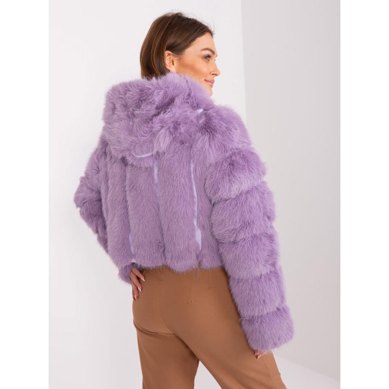 Svetlo fialová prechodná bunda s háčikovým zapínaním