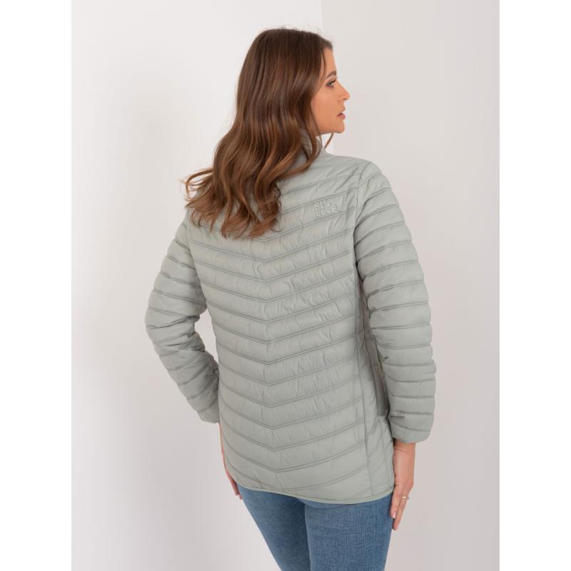 Pistáciová prešívaná bunda s vreckami SUBLEVEL