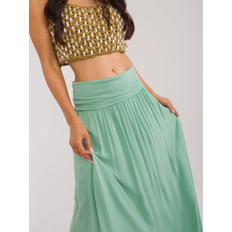 Pistáciová maxi sukně v italském stylu Clarence OCH BELLA