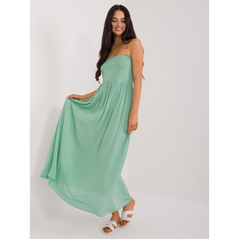 Pistáciová maxi sukně v italském stylu Clarence OCH BELLA