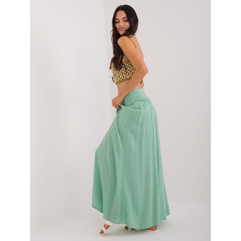 Pistáciová maxi sukně v italském stylu Clarence OCH BELLA