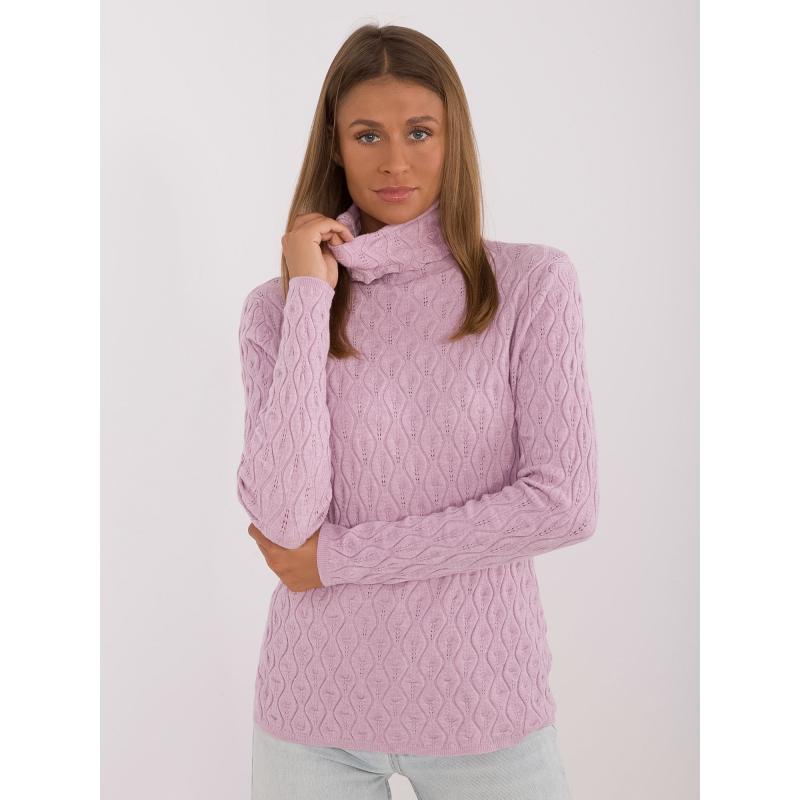 Fuchsiový oboustranný svetr s výstřihem do V