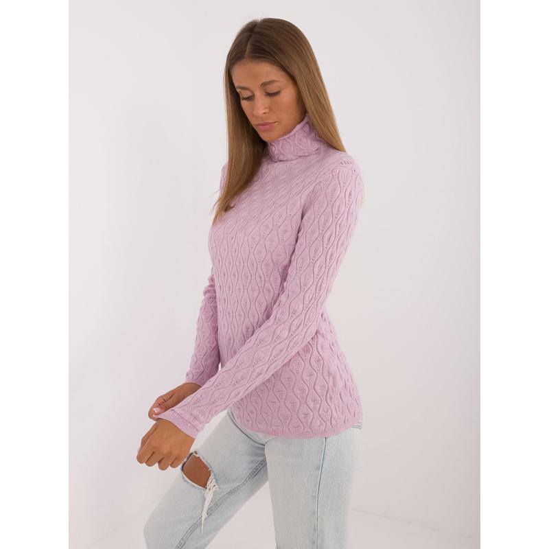 Fuchsiový oboustranný svetr s výstřihem do V