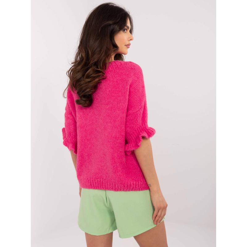 Ecru klasický svetr s pružnými lemy