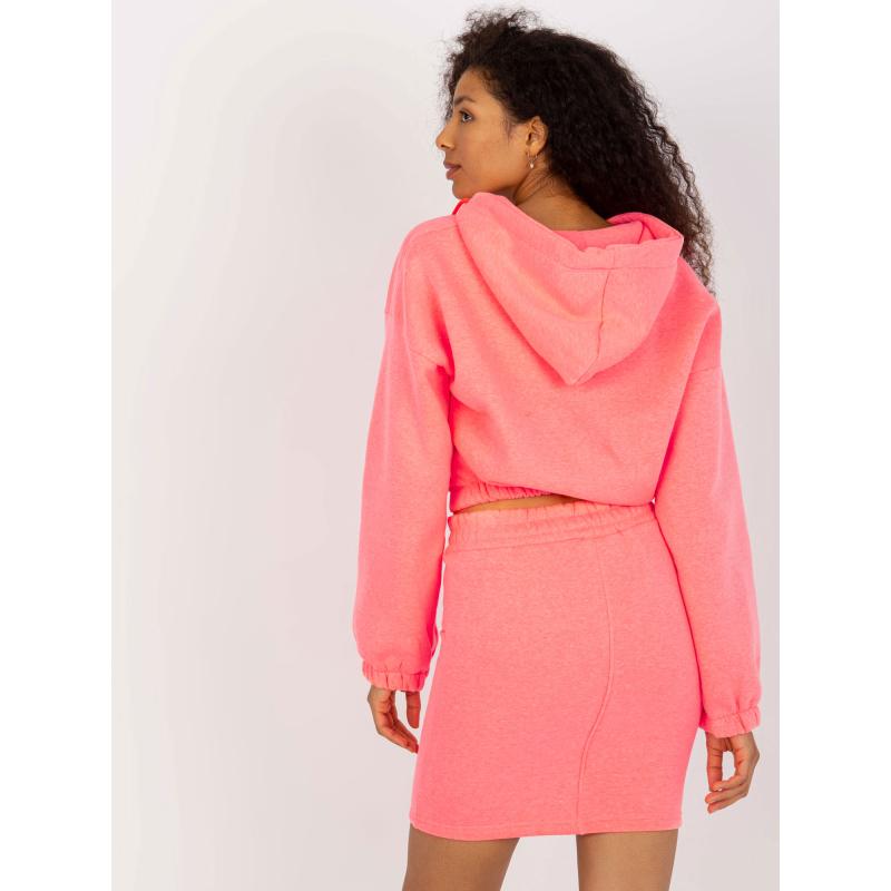 Fluorescenčné ružové basic tepláky s sukňou Emilie