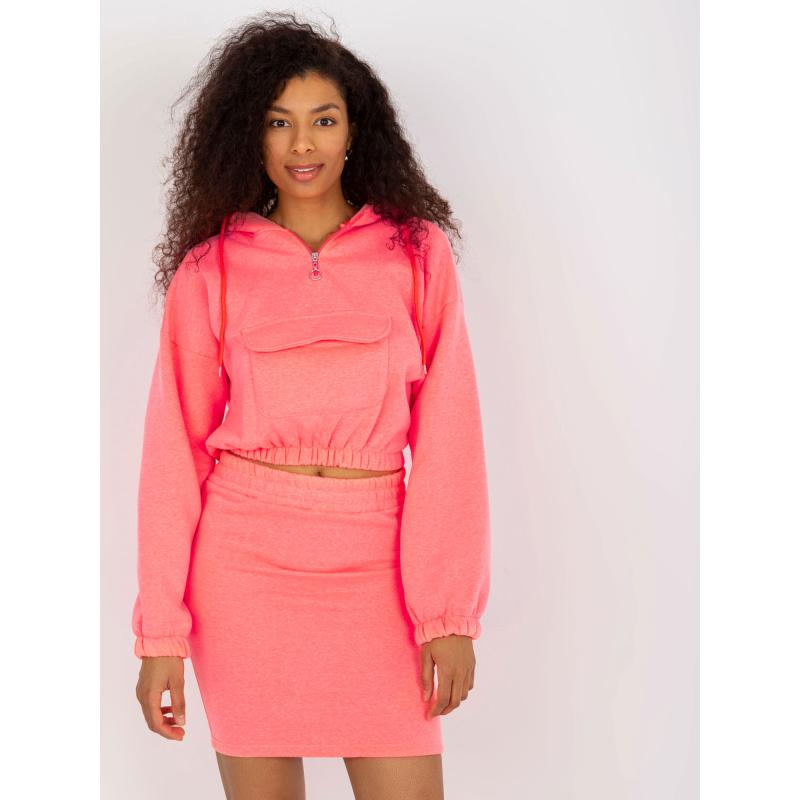 Fluorescenčné ružové basic tepláky s sukňou Emilie