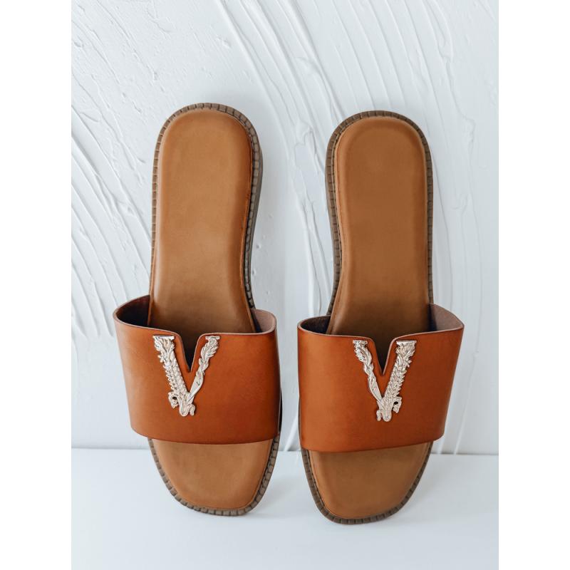 Dámske šľapky SOLVINA kamelové