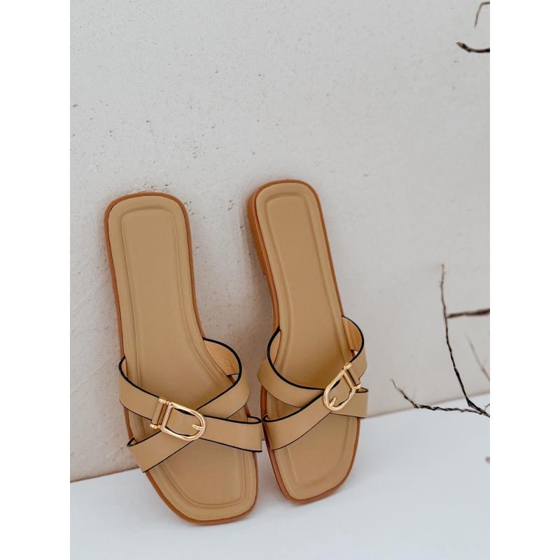 Dámske šľapky khaki