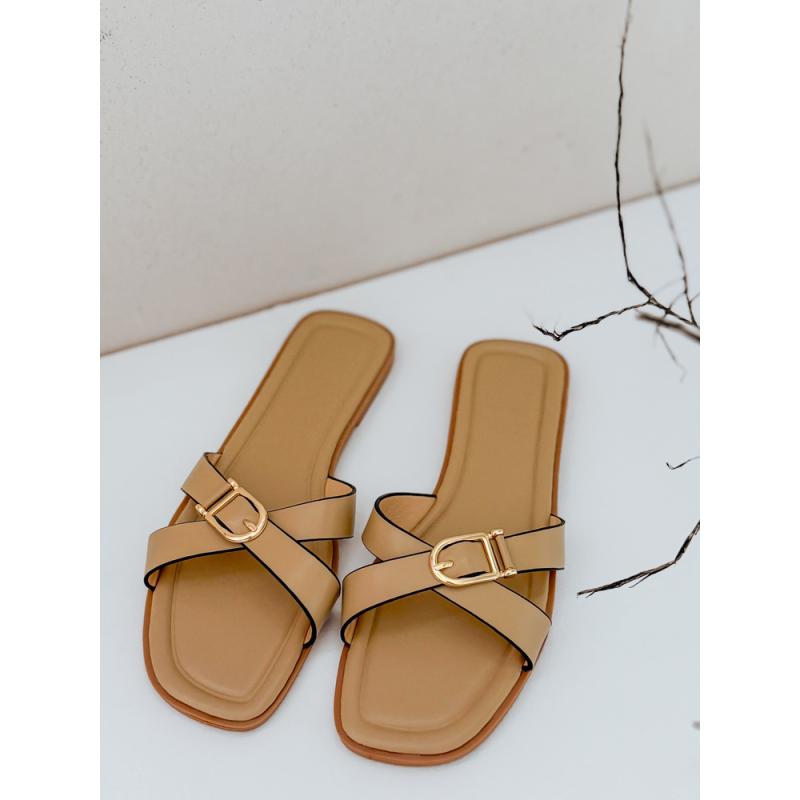 Dámske šľapky khaki