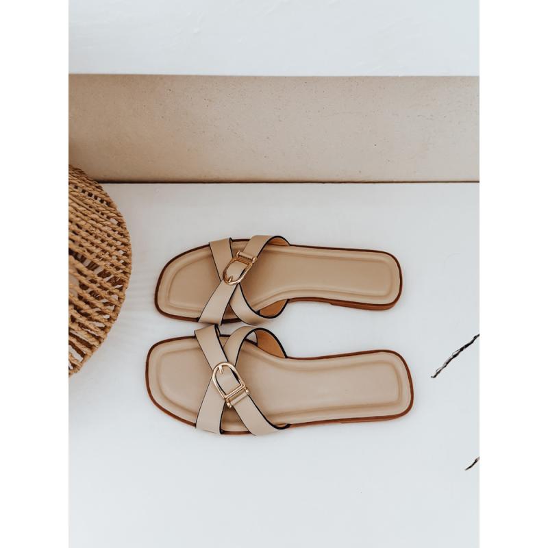 Dámske šľapky béžové