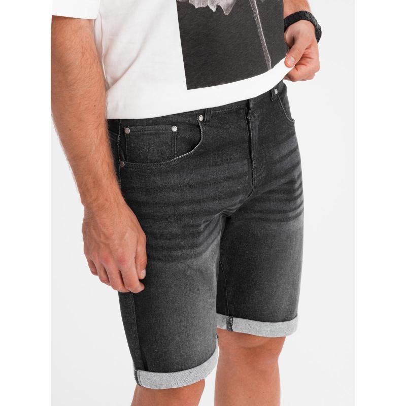 Férfi rövid farmer rövidnadrág - fekete V3 OM-SRDS-0164 OM-SRDS-0164