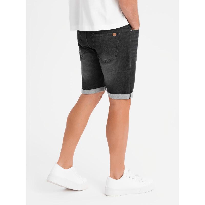 Férfi rövid farmer rövidnadrág - fekete V3 OM-SRDS-0164 OM-SRDS-0164