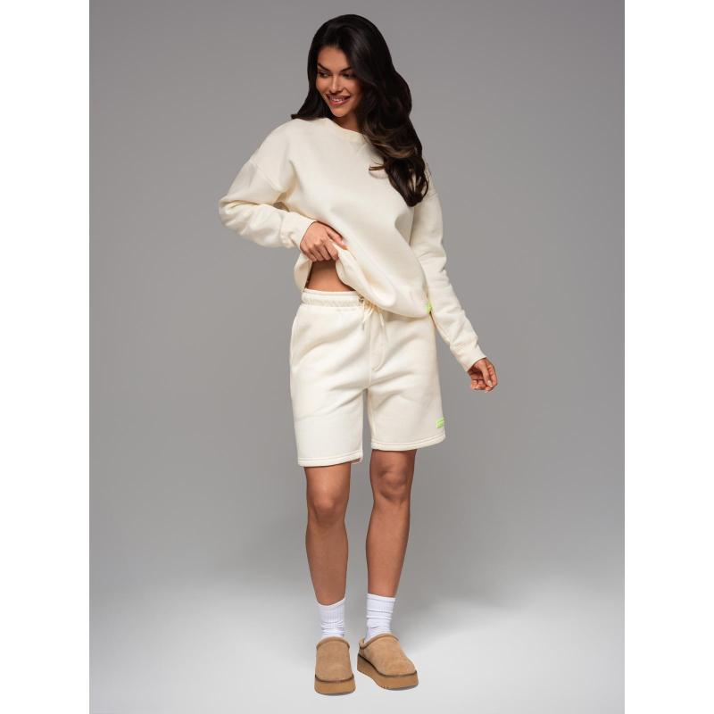 UNISEX mikina + šortky – krémová V2 Z108