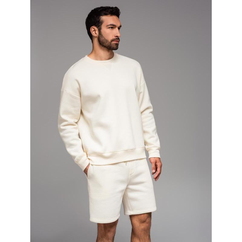 UNISEX mikina + šortky – krémová V2 Z108
