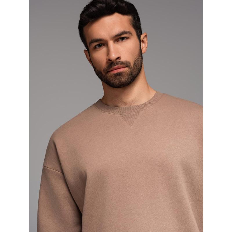 UNISEX souprava tepláková souprava mikina + šortky - hnědá V16 Z108