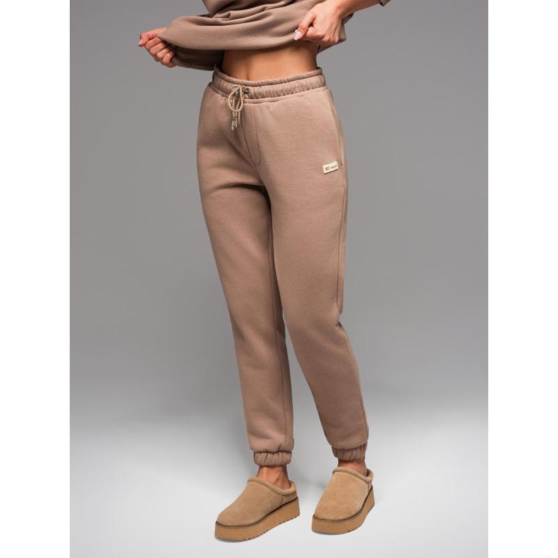 UNISEX souprava tepláková souprava ve stylu athleisure s kalhotami a mikinou - hnědá V16 Z109