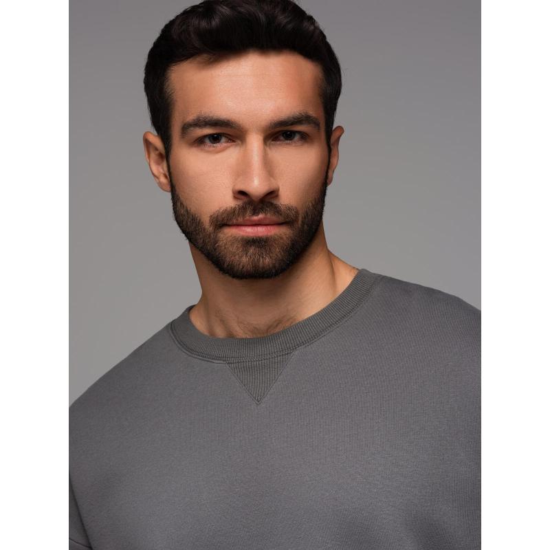 UNISEX souprava tepláková souprava ve stylu athleisure s kalhotami a mikinou - šedá V18 Z109