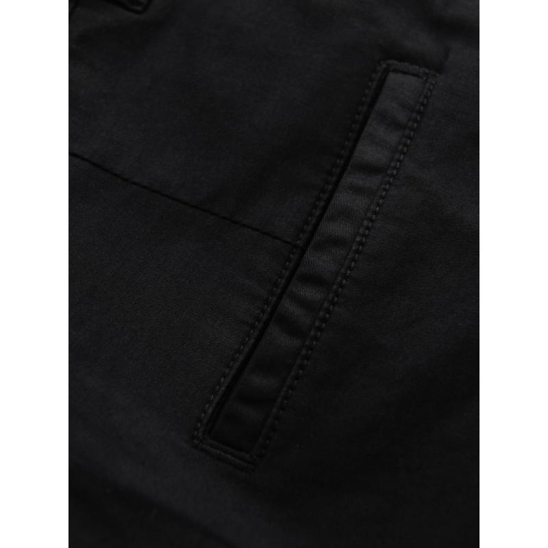Klasszikus férfi chino rövidnadrág nyitott szárral - fekete V9 OM-SRCS-0197 OM-SRCS-0197