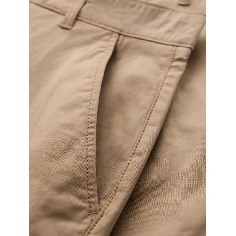 Klasické pánské chino šortky s ohrnutou nohavicí - béžové V11 OM-SRCS-0197