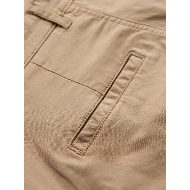 Klasické pánské chino šortky s ohrnutou nohavicí - béžové V11 OM-SRCS-0197