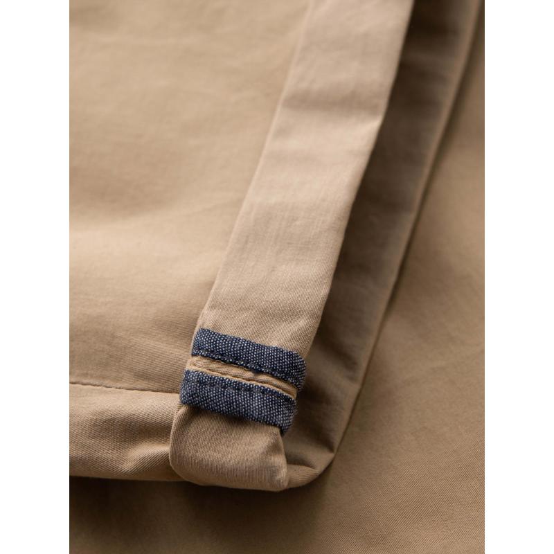 Klasické pánské chino šortky s ohrnutou nohavicí - béžové V11 OM-SRCS-0197