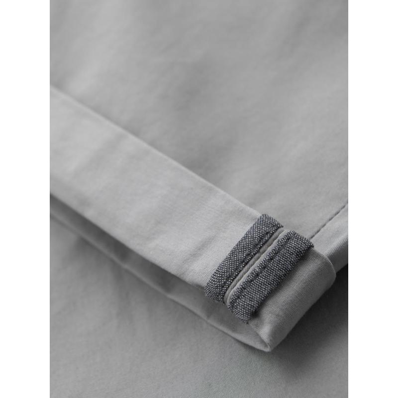 Klasické pánské chino kraťasy s ohrnutou nohavicí - šedé V12 OM-SRCS-0197